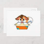 Fox mit Box Postkarte (Vorne/Hinten)