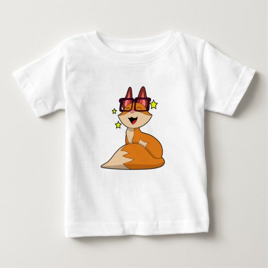 Fox mit Brille Baby T-shirt (Vorderseite)