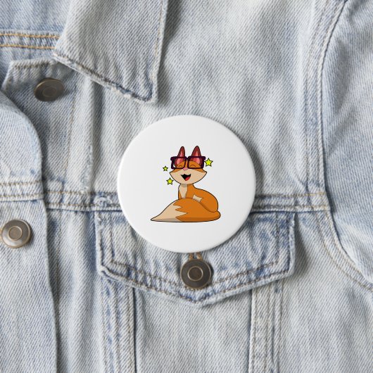 Fox mit Brille Button (Beispiel)