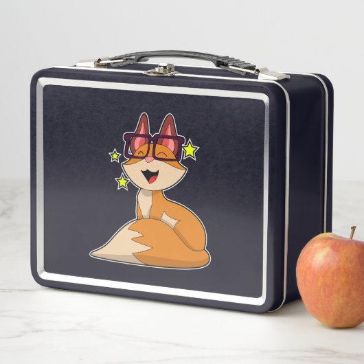 Fox mit Brille Metall Brotdose (Beispiel)