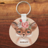 Fox mit Brille-Schlüsselanhänger Schlüsselanhänger (Vorderseite)