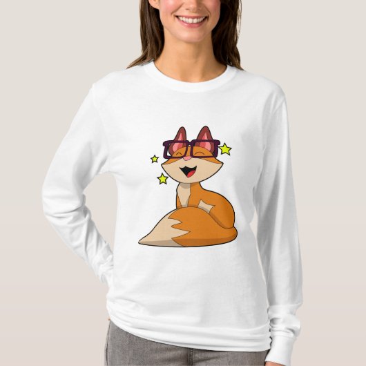 Fox mit Brille T-Shirt (Vorderseite)