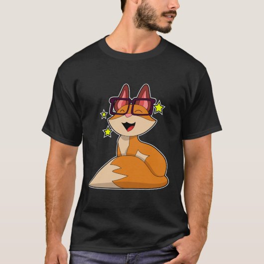 Fox mit Brille T-Shirt (Vorderseite)