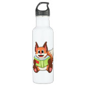 Fox mit Buch Edelstahlflasche (Vorderseite)