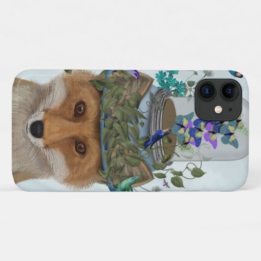 Fox mit Butterfly Bell Jar Case-Mate iPhone Hülle (Rückseite (Horizontal))