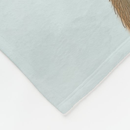 Fox mit Butterfly Bell Jar Fleecedecke (Ecke)