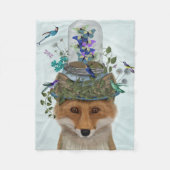 Fox mit Butterfly Bell Jar Fleecedecke (Vorderseite)