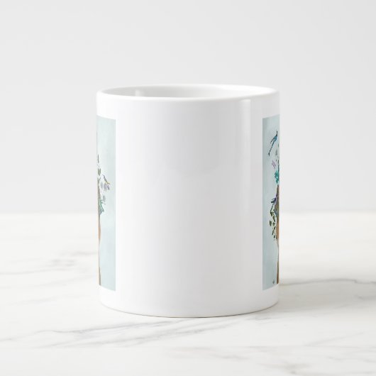 Fox mit Butterfly Bell Jar Jumbo-Tasse (Vorderseite)
