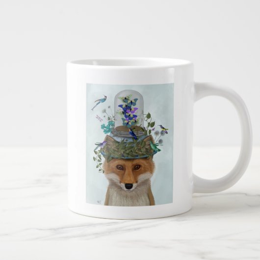 Fox mit Butterfly Bell Jar Jumbo-Tasse (Rechts)