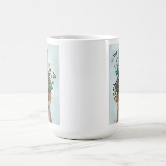 Fox mit Butterfly Bell Jar Kaffeetasse (Mittel)