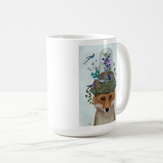 Fox mit Butterfly Bell Jar Kaffeetasse (VorderseiteRechts)