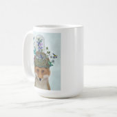 Fox mit Butterfly Bell Jar Kaffeetasse (Vorderseite Links)