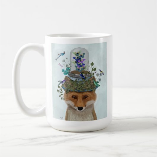 Fox mit Butterfly Bell Jar Kaffeetasse (Links)
