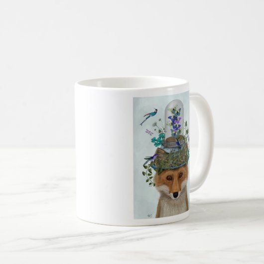 Fox mit Butterfly Bell Jar Kaffeetasse (VorderseiteRechts)