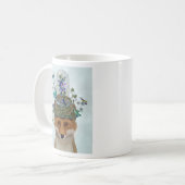 Fox mit Butterfly Bell Jar Kaffeetasse (Vorderseite Links)