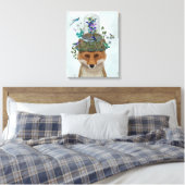 Fox mit Butterfly Bell Jar Leinwanddruck (Insitu (Schlafzimmer))