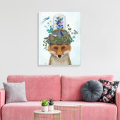 Fox mit Butterfly Bell Jar Leinwanddruck (Insitu (Wohnzimmer))