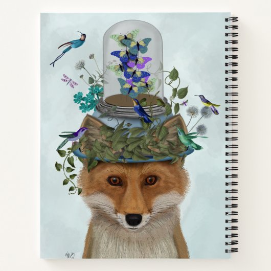 Fox mit Butterfly Bell Jar Notizblock (Rückseite)