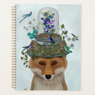 Fox mit Butterfly Bell Jar Planer