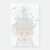 Fox mit Butterfly Bell Jar Post-it Klebezettel (Vorderseite)