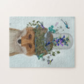 Fox mit Butterfly Bell Jar Puzzle (Horizontal)