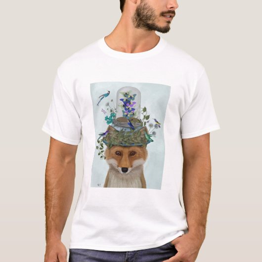 Fox mit Butterfly Bell Jar T-Shirt (Vorderseite)