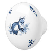Fox mit Delft Blue und White Corner Geblüht Keramikknauf (Rechts)