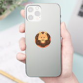 Fox mit Donut Aufkleber (Telefon)