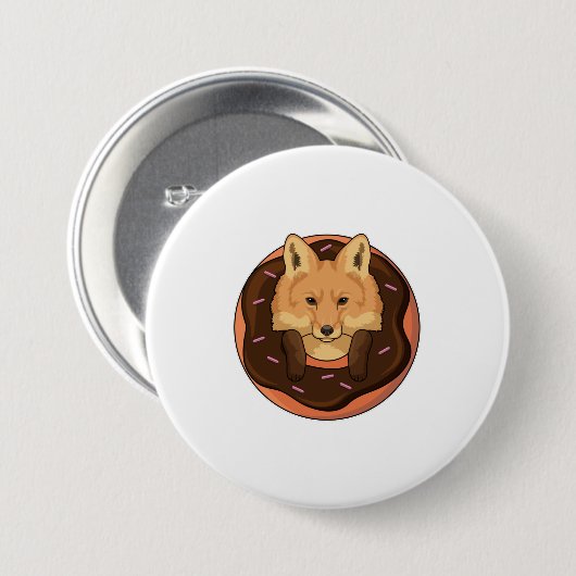 Fox mit Donut Button (Vorne & Hinten)