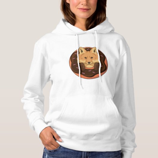 Fox mit Donut Hoodie (Vorderseite)