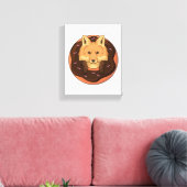 Fox mit Donut Leinwanddruck (Insitu (Wohnzimmer))
