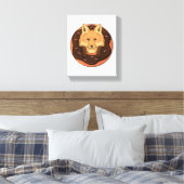 Fox mit Donut Leinwanddruck (Insitu (Schlafzimmer))