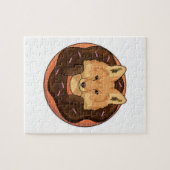 Fox mit Donut Puzzle (Horizontal)