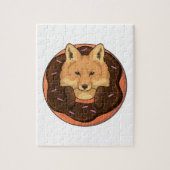 Fox mit Donut Puzzle (Vertikal)