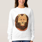 Fox mit Donut Sweatshirt (Vorderseite)
