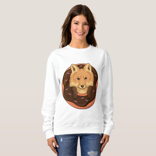 Fox mit Donut Sweatshirt (Vorne ganz)