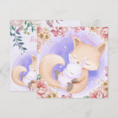 Fox mit einer sonnigen Kinderdusche und Einladung (Vorne/Hinten)