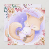 Fox mit einer sonnigen Kinderdusche und Einladung (Vorne/Hinten)