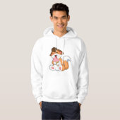 Fox mit Erdbeereis Hoodie (Vorne ganz)