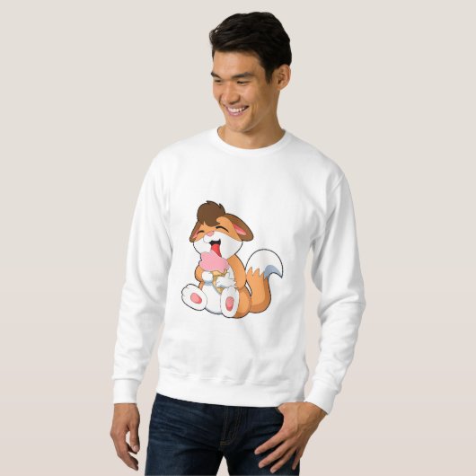 Fox mit Erdbeereis Sweatshirt (Vorne ganz)