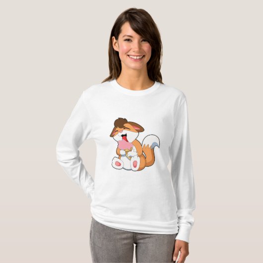 Fox mit Erdbeereis T-Shirt (Vorne ganz)
