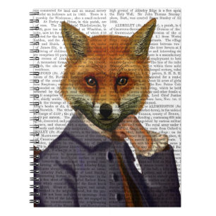 Fox mit Flute 2 Notizblock