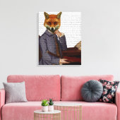 Fox mit Flute Leinwanddruck (Insitu (Wohnzimmer))