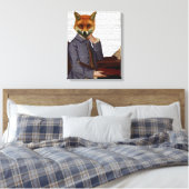 Fox mit Flute Leinwanddruck (Insitu (Schlafzimmer))