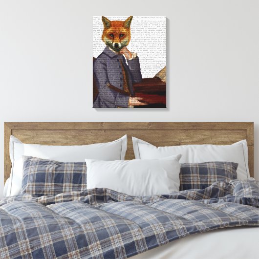 Fox mit Flute Leinwanddruck (Insitu (Schlafzimmer))