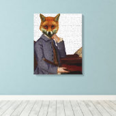 Fox mit Flute Leinwanddruck (Insitu (Holzboden))