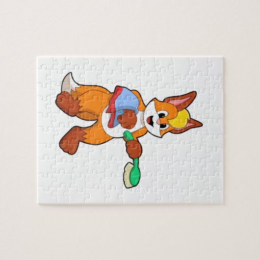 Fox mit Handtuch und Brush Puzzle (Horizontal)