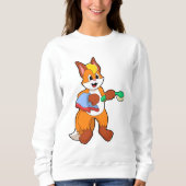Fox mit Handtuch und Brush Sweatshirt (Vorderseite)