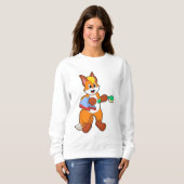 Fox mit Handtuch und Brush Sweatshirt (Vorne ganz)