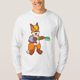 Fox mit Handtuch und Brush T-Shirt